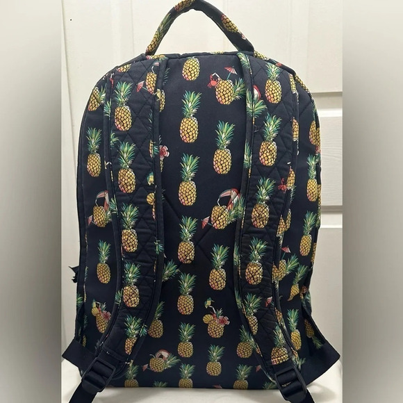 Vera Bradley Toucan Party Pineapple Quilted Large Essential Backpack Laptop - Picture 3 of 6